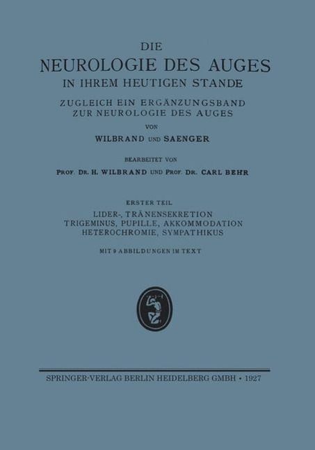 Produktbild: Lider-, Tr&auml;nensekretion Trigeminus, Pupille, Akkommodation Heterochromie, Sympathikus
