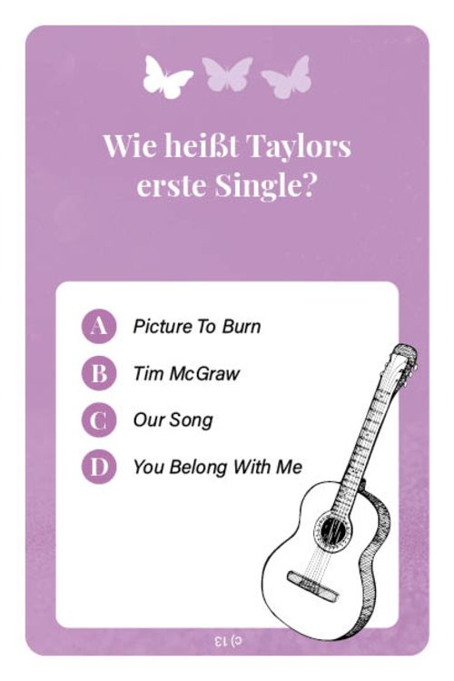 Kartenspiel: Das inoffizielle Quiz für Taylor Swift-Fans