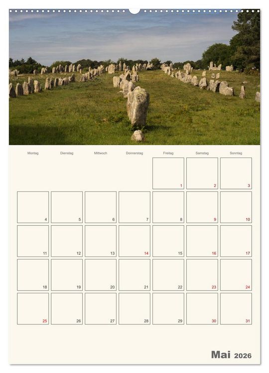 Produktbild: Sommertage in der Bretagne (Wandkalender 2026 DIN A2 hoch), CALVENDO Monatskalender