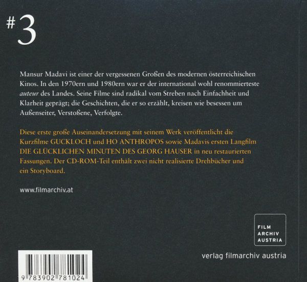 Produktbild: Mansur Madavi - Die gl&uuml;cklosen Minuten des Georg Hauser - Taschenkino Nr.3 (+ Buch)
