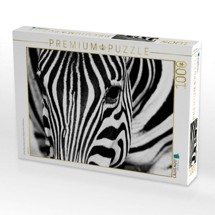 Produktbild: CALVENDO Puzzle Afrika: Nahaufnahme eines Steppenzebra in Botswana | 1000 Teile Lege-Gr&ouml;&szlig;e 64x48cm Foto-Puzzle f&uuml;r gl&uuml;ckliche Stunden