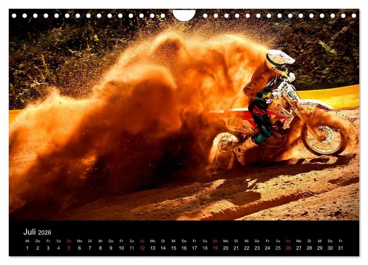 Produktbild: Motocross Kalender - Emotionen auf 2 R&auml;dern (Wandkalender 2026 DIN A4 quer), CALVENDO Monatskalender