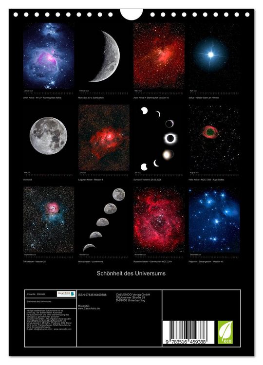 Produktbild: Sch&ouml;nheit des Universums (Wandkalender 2026 DIN A4 hoch), CALVENDO Monatskalender