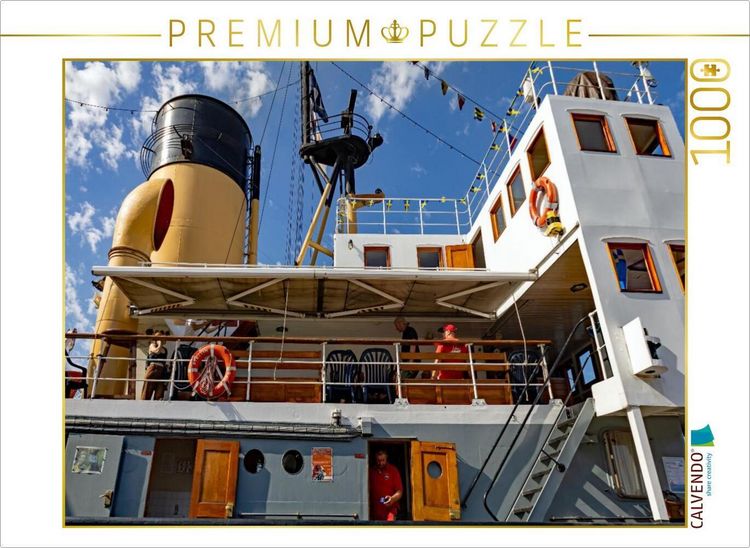 Produktbild: CALVENDO Puzzle Br&uuml;cke und Schornstein des Dampfeisbrechers | 1000 Teile Lege-Gr&ouml;&szlig;e 64x48cm Foto-Puzzle f&uuml;r gl&uuml;ckliche Stunden