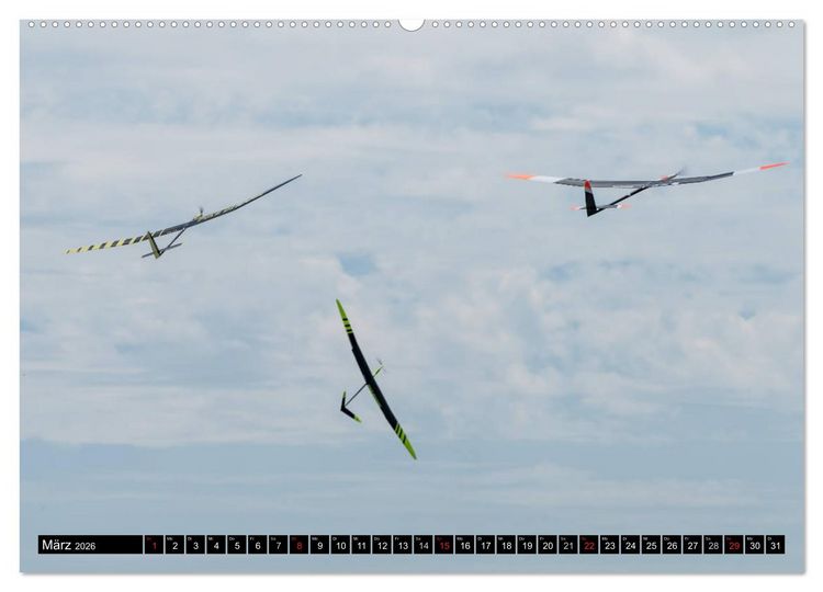 Produktbild: Modellflugkalender 2026 (Wandkalender 2026 DIN A2 quer), CALVENDO Monatskalender
