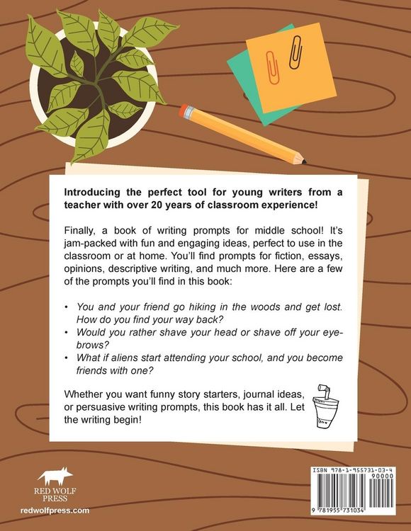 Produktbild: 101 Writing Prompts for Middle School