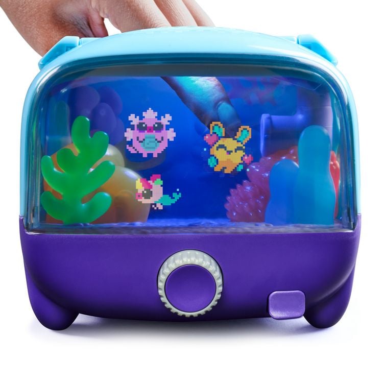 Produktbild: Bitzee Aquarium - interaktives digitales Haustier & 3D-Schreibtisch-Gadget mit Kugeln zum F&uuml;ttern, 30 Tiere sammeln, Geschenk ab 5 Jahren