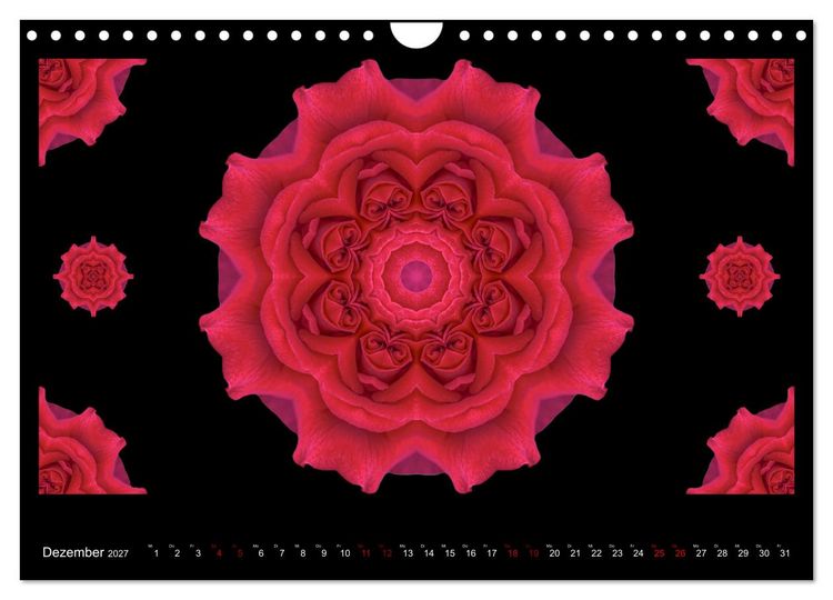 Produktbild: ROSEN MANDALAS (Wandkalender 2027 DIN A4 quer), CALVENDO Monatskalender