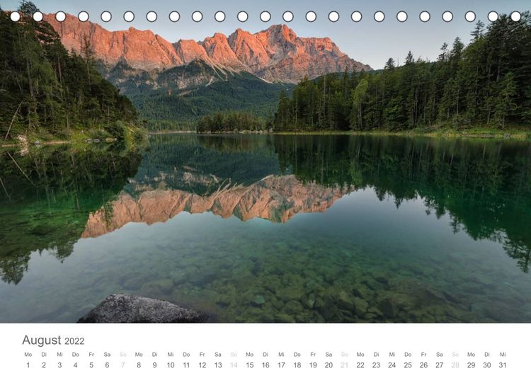 Produktbild: Alpine Seelandschaften (Tischkalender 2022 DIN A5 quer)