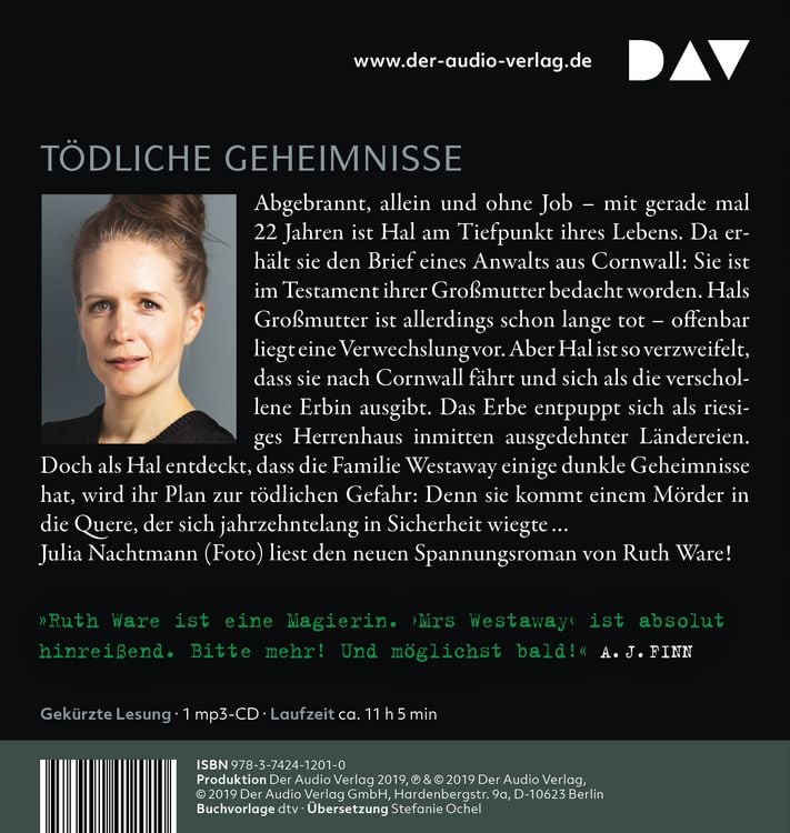 Produktbild: Der Tod der Mrs Westaway