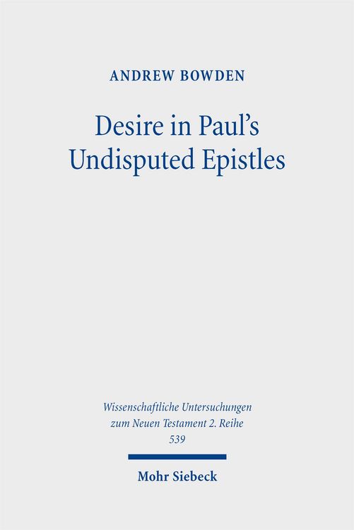 Produktbild: Desire in Paul's Undisputed Epistles