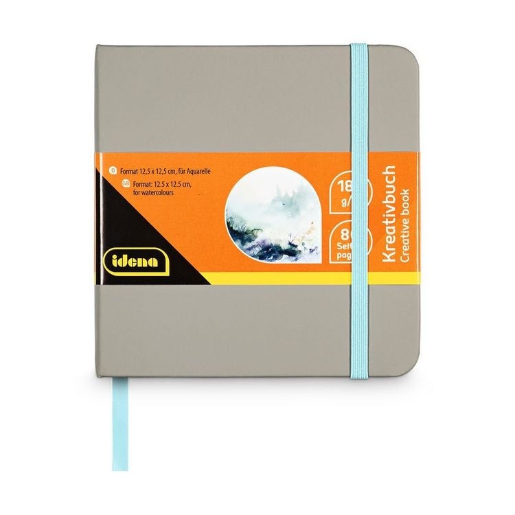 Produktbild: Idena Kreativbuch f&uuml;r Aquarelle 80 Seiten 180g/m&sup2; 12,5 x 12,5cm