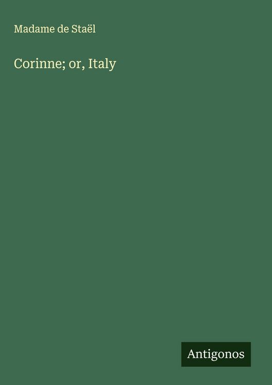 Produktbild: Corinne; or, Italy