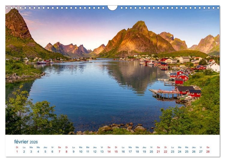 Produktbild: Un &eacute;t&eacute; aux Iles Lofoten (Calendrier mural 2026 DIN A3 vertical), CALVENDO calendrier mensuel