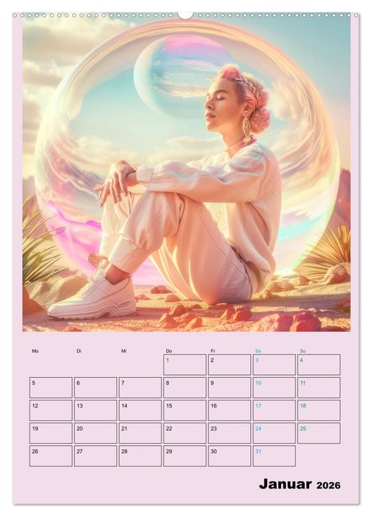 Produktbild: Retro W&uuml;stenfestival - Planer (Wandkalender 2026 DIN A2 hoch), CALVENDO Monatskalender