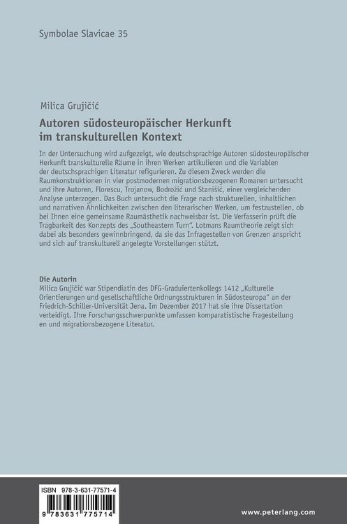 Produktbild: Autoren s&uuml;dosteurop&auml;ischer Herkunft im transkulturellen Kontext