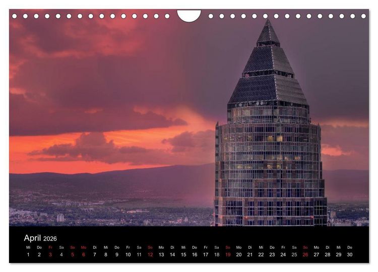 Produktbild: Frankfurt Skylights 2026 (Wandkalender 2026 DIN A4 quer), CALVENDO Monatskalender