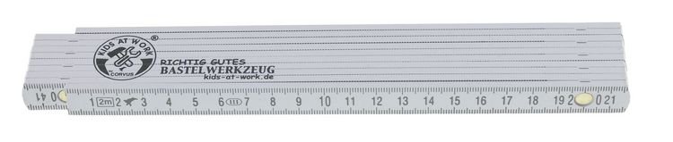Produktbild: Corvus Kids-at-Work A600682 - Meterstab 200 cm, Zollstock, Holz, wei&szlig;