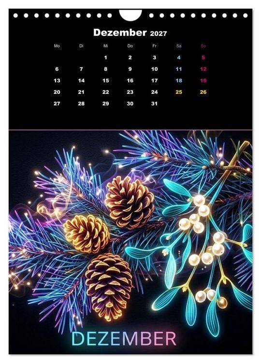 Produktbild: Neon Botanicals - Flora im Lichtrausch (Wandkalender 2027 DIN A4 hoch), CALVENDO Monatskalender