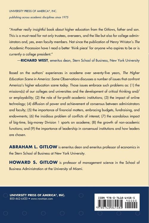 Produktbild: Higher Education Scene in America
