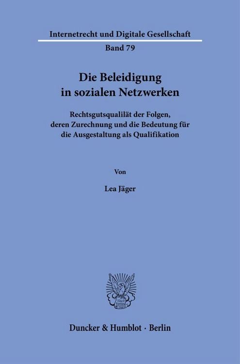 Produktbild: Die Beleidigung in sozialen Netzwerken