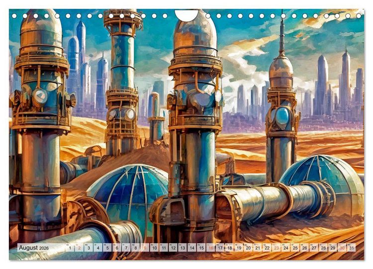 Produktbild: Stadtarchitektur, futuristisch-fantastisch (Wandkalender 2026 DIN A4 quer), CALVENDO Monatskalender