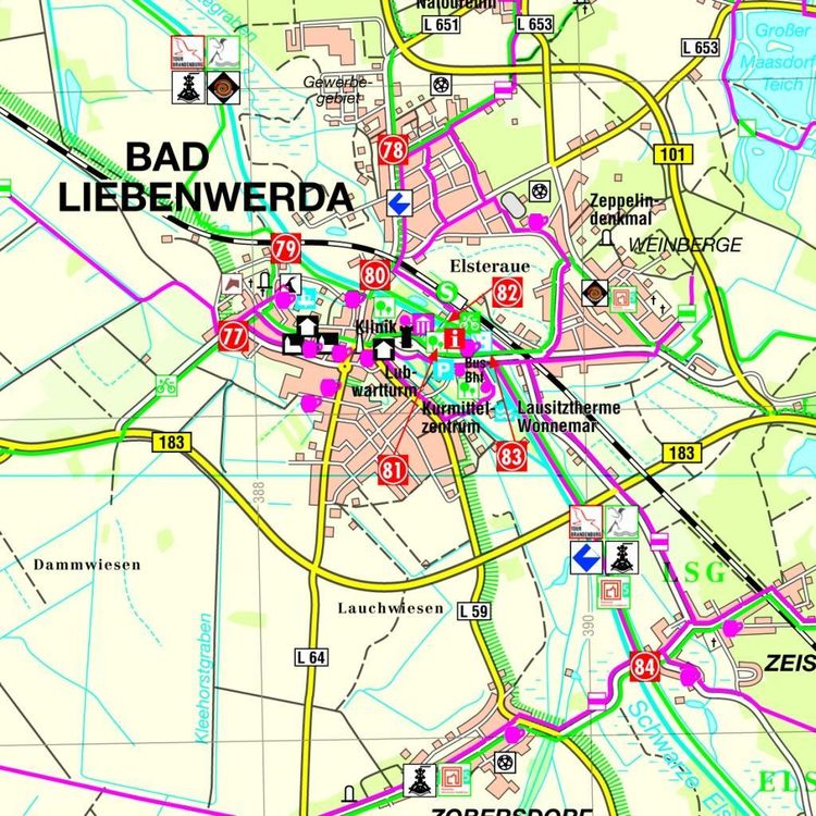 Produktbild: Naturpark Niederlausitzer Heidelandschaft - Kurstadt Bad Liebenwerda - M&uuml;hlberg - Schradenland 1:50 000