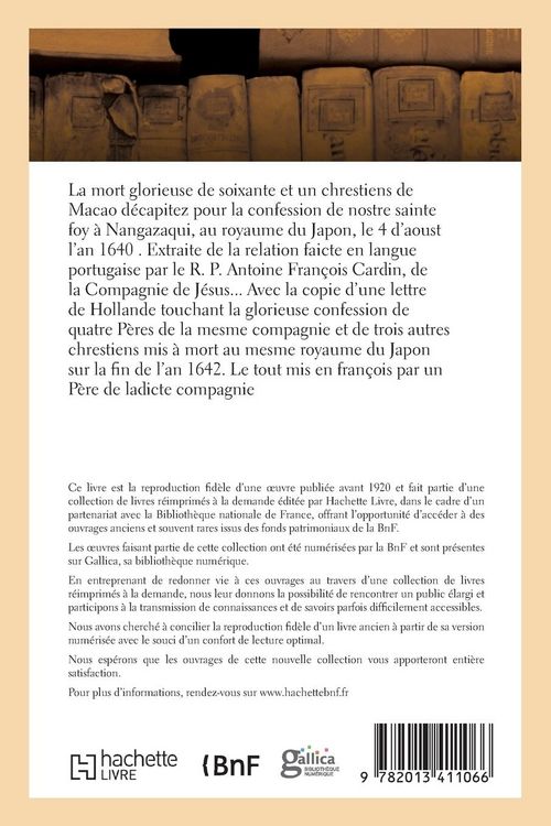 Produktbild: La mort glorieuse de soixante et un chrestiens de Macao d&eacute;capitez pour la confession