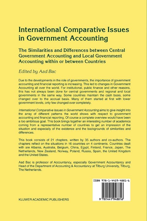 Produktbild: International Comparative Issues in Government Accounting