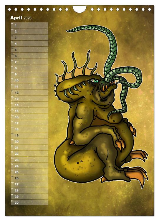 Produktbild: Bestiarium Vladi Krafft (Wandkalender 2026 DIN A4 hoch), CALVENDO Monatskalender