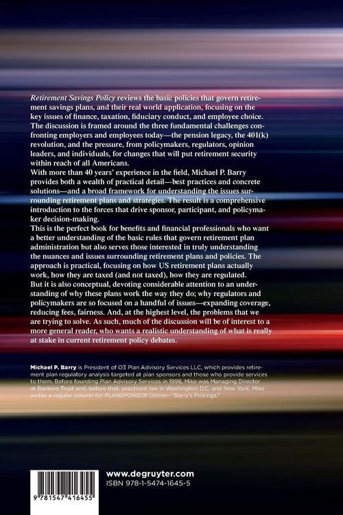 Produktbild: Retirement Savings Policy
