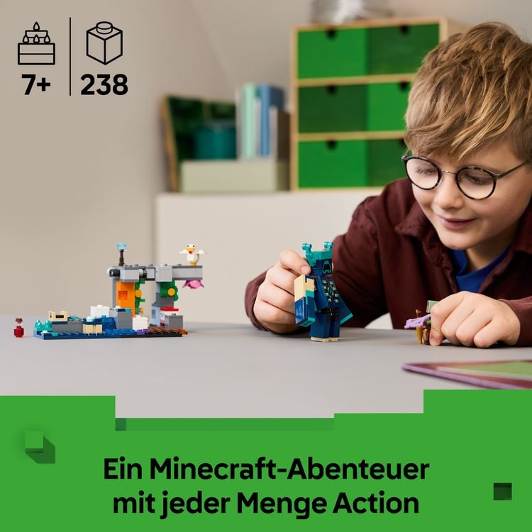 Produktbild: LEGO Minecraft 21274 Begegnung mit dem W&auml;chter, Minecraft Spielzeug