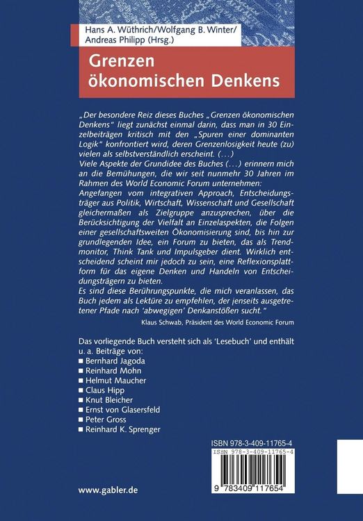 Produktbild: Grenzen &ouml;konomischen Denkens