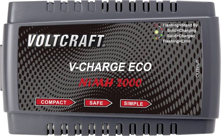Produktbild: VOLTCRAFT V-Charge Eco NiMh 2000 Modellbau-Ladeger&auml;t 230V 2A NiMH, NiCd