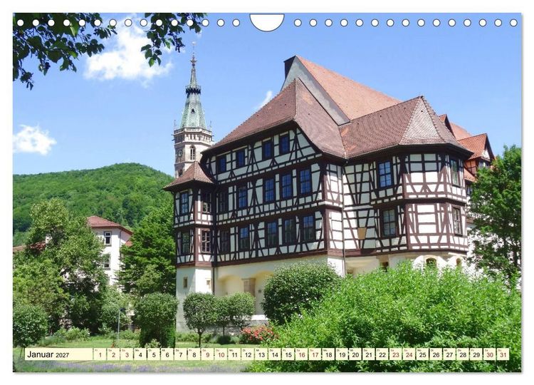 Produktbild: Unterwegs in Bad Urach (Wandkalender 2027 DIN A4 quer), CALVENDO Monatskalender