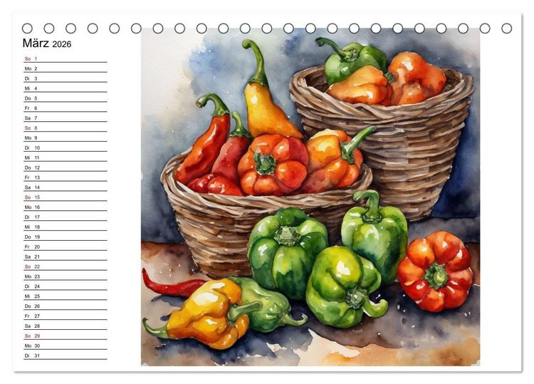 Produktbild: Frische Ernte (Tischkalender 2026 DIN A5 quer), CALVENDO Monatskalender