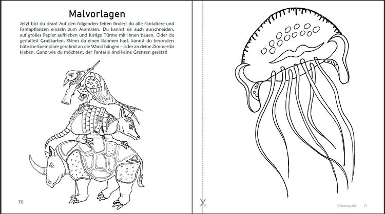Produktbild: Ausmalspaß + Wissen: Fantatiere - Malbuch ab 6 Jahre. Artenvielfalt artgerecht erkunden für die ganze Familie. Empfohlen vom Naturschutzbund Österreic