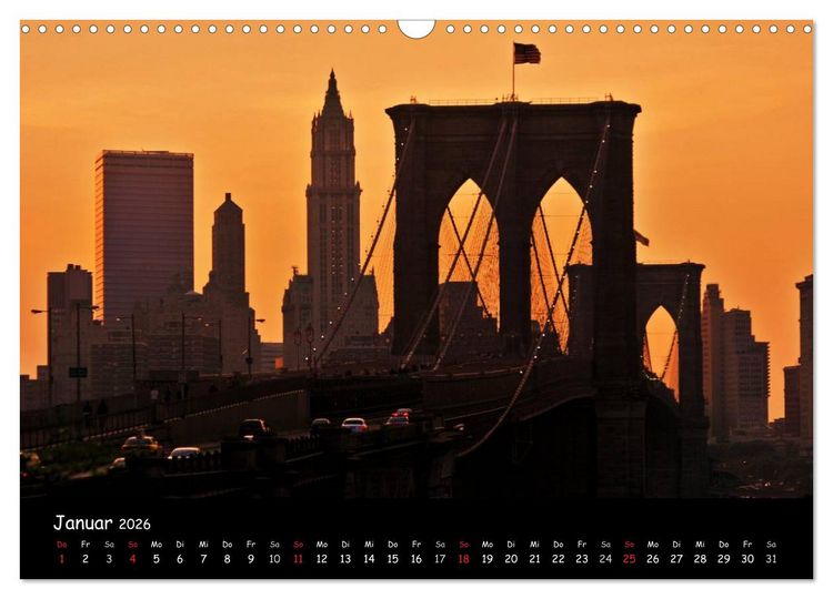 Produktbild: New York (Wandkalender 2026 DIN A3 quer), CALVENDO Monatskalender