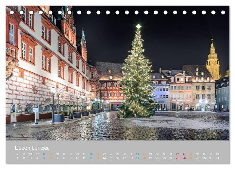 Produktbild: Coburger Land - Burgen und Schl&ouml;sser (Tischkalender 2026 DIN A5 quer), CALVENDO Monatskalender