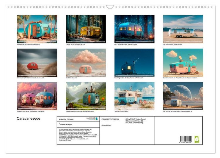 Produktbild: Caravanesque (Wandkalender 2026 DIN A2 quer), CALVENDO Monatskalender
