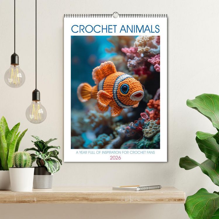 Produktbild: CROCHET ANIMALS (Wall Calendar 2026 DIN A2 portrait), CALVENDO 12 Month Wall Calendar