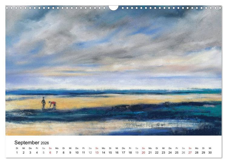 Produktbild: Das Meer in Pastellkreide (Wandkalender 2026 DIN A3 quer), CALVENDO Monatskalender