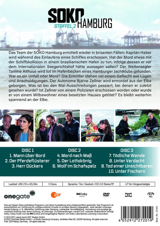 Produktbild: Soko Hamburg Staffel 2 [3 Discs]