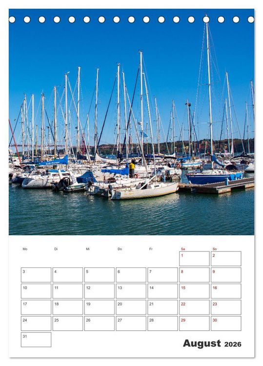 Produktbild: Lissabon - ein Traumreiseziel (Tischkalender 2026 DIN A5 hoch), CALVENDO Monatskalender