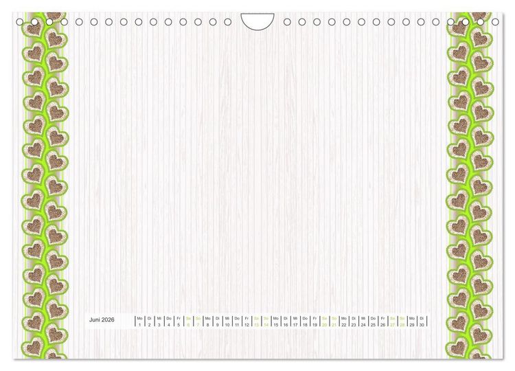 Produktbild: Bastelkalender Nostalgie-Rahmen 2026 (Wandkalender 2026 DIN A4 quer), CALVENDO Monatskalender