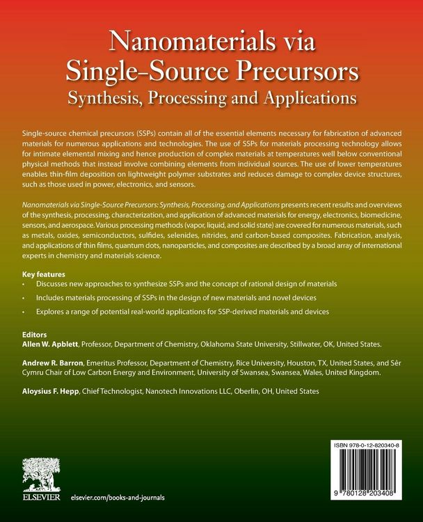 Produktbild: Nanomaterials via Single-Source Precursors