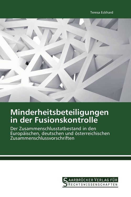 Produktbild: Minderheitsbeteiligungen in der Fusionskontrolle