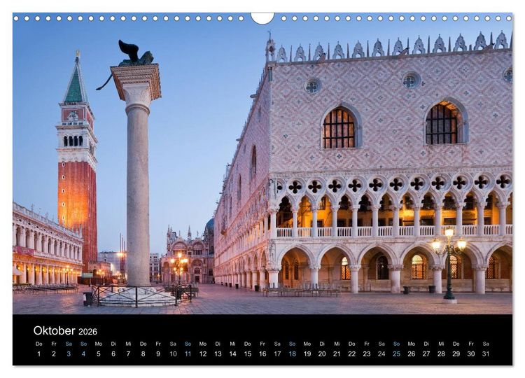 Produktbild: Venedig bei Nacht 2026 (Wandkalender 2026 DIN A3 quer), CALVENDO Monatskalender