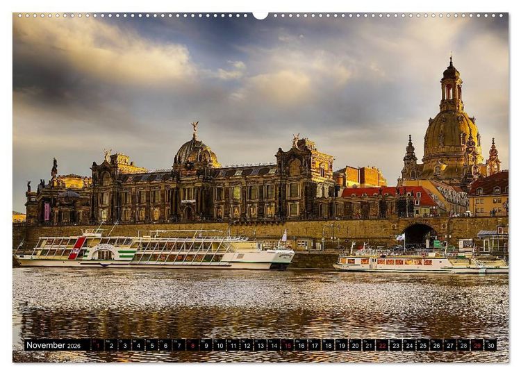 Produktbild: WUNDERVOLLES DRESDEN (hochwertiger Premium Wandkalender 2026 DIN A2 quer), Kunstdruck in Hochglanz
