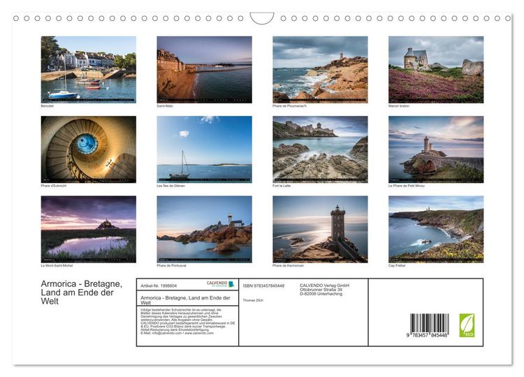 Produktbild: Armorica - Bretagne, Land am Ende der Welt (Wandkalender 2026 DIN A3 quer), CALVENDO Monatskalender